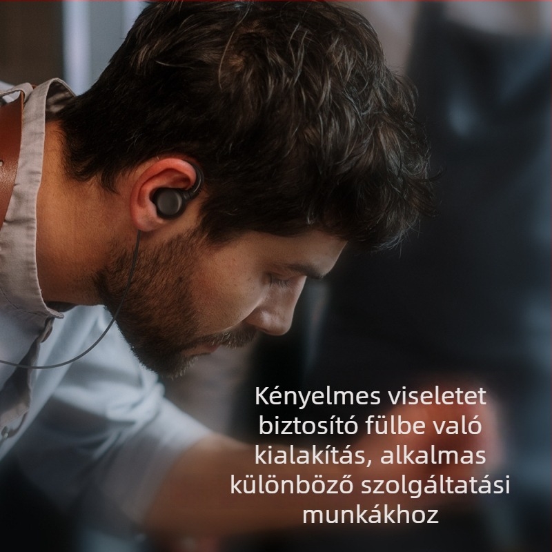 Walkie-Talkie headset PU puha fülcsipeszével, zaj elleni védelem, hatótáv 5–10 km, RF kimenő teljesítmény 3 W, impedancia 5 Ω