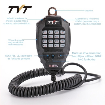 TYT TH-9000D kézi mikrofon autórádióhoz TYT-9000D
