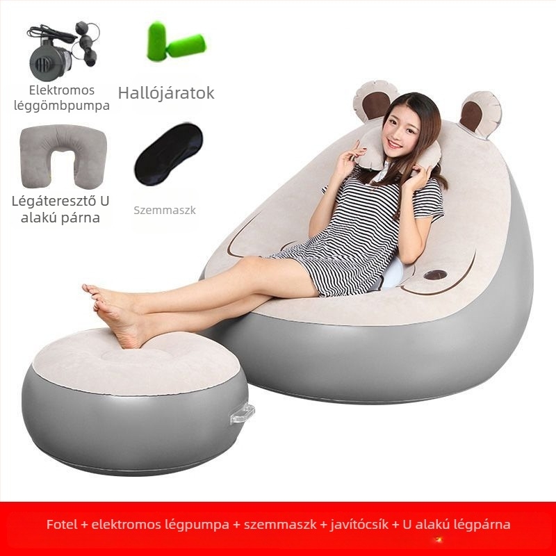 Felfújható egyszemélyes kanapé, otthoni használatra, amerikai stílus.
