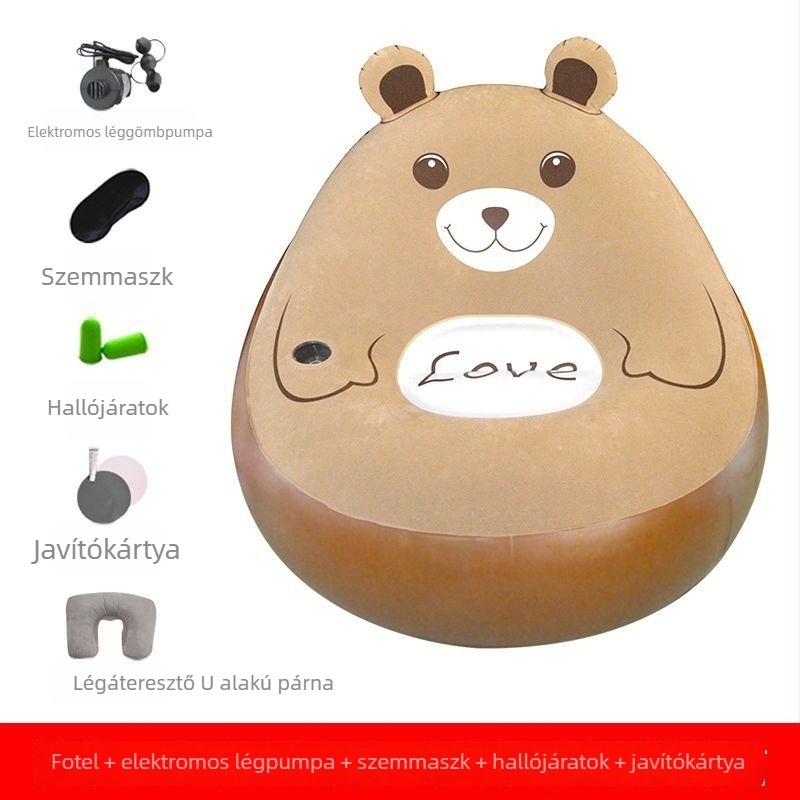 Felfújható egyszemélyes kanapé, otthoni használatra, amerikai stílus.