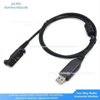 Hytera HP602/HP682/HP702/HP782 USB programozó kábel — kompatibil RPC-HP600-U, RPC-MT680Plus-U; 128 csatorna; frekvenciasáv 5–10 km; RF kimenet 10