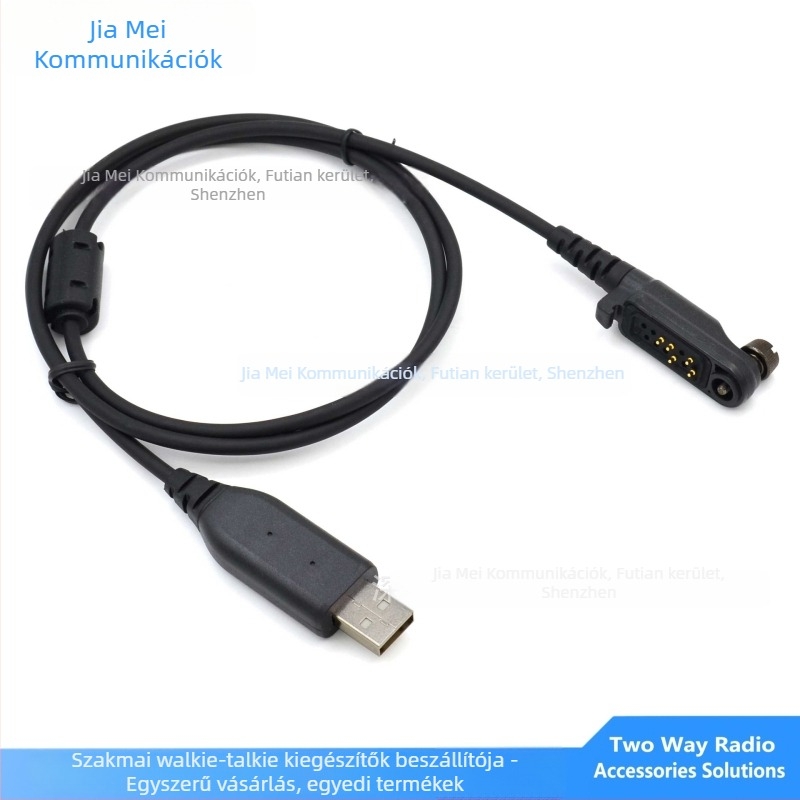 Hytera HP602/HP682/HP702/HP782 USB programozó kábel — kompatibil RPC-HP600-U, RPC-MT680Plus-U; 128 csatorna; frekvenciasáv 5–10 km; RF kimenet 10