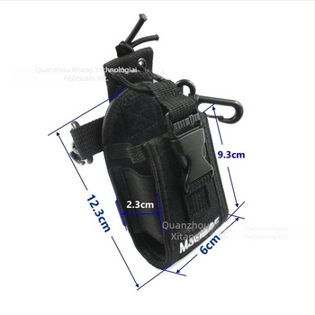 MSC-20E Walkie-Talkie bőrtok nylon tok, kompatibilis a Moto Hytera Baofeng TYT készülékekkel, Ütésálló védelem (Hatótáv 10–50 km; Akkumulátor nélkül; Nem támogatja a hálózatot)