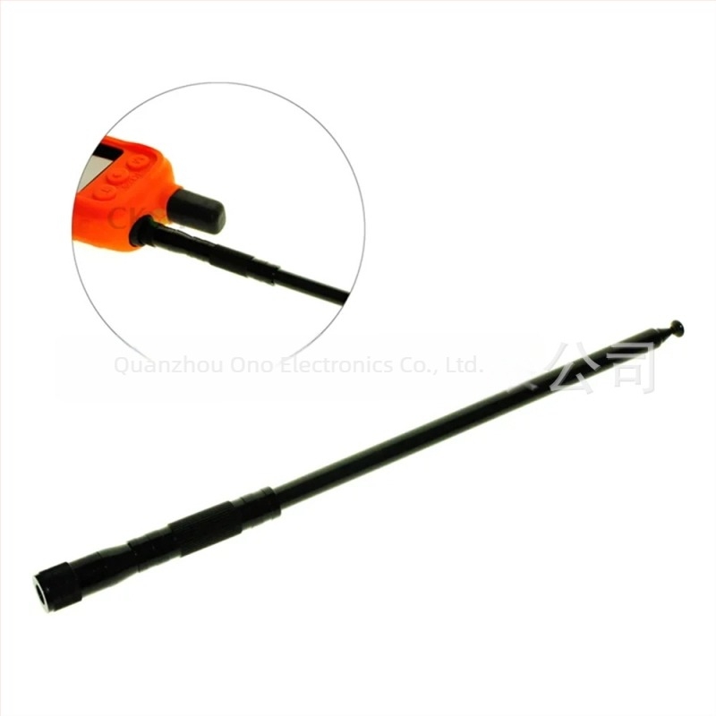 Walkie-Talkie antenna, összecsukható rozsdamentes acélból, SMA-M, Uno, porálló, hatótáv 1.5–3 km