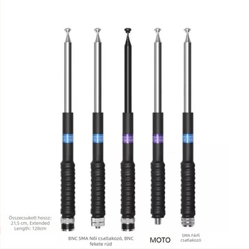 T5 Walkie-Talkie megnövelt antennával, tengeri VHF/UHF, nagy nyereség, 128 cm teleszkópos antenna, vízálló, lítium akkumulátor, hatótáv 1.5–3 km