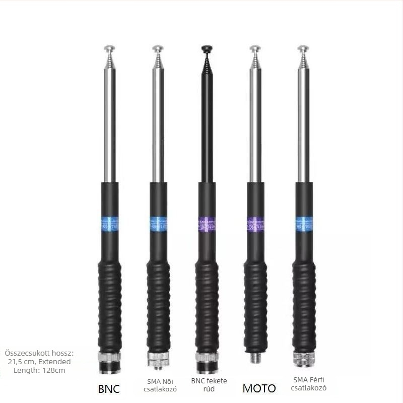 T5 Walkie-Talkie megnövelt antennával, tengeri VHF/UHF, nagy nyereség, 128 cm teleszkópos antenna, vízálló, lítium akkumulátor, hatótáv 1.5–3 km