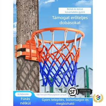 Falihoz rögzített kültéri kosárpalánk, fúrás nélkül, hordozható állvány gyermekeknek és felnőtteknek