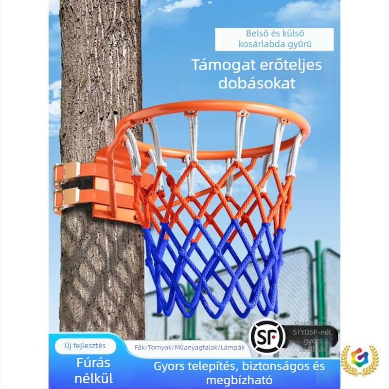 Falihoz rögzített kültéri kosárpalánk, fúrás nélkül, hordozható állvány gyermekeknek és felnőtteknek