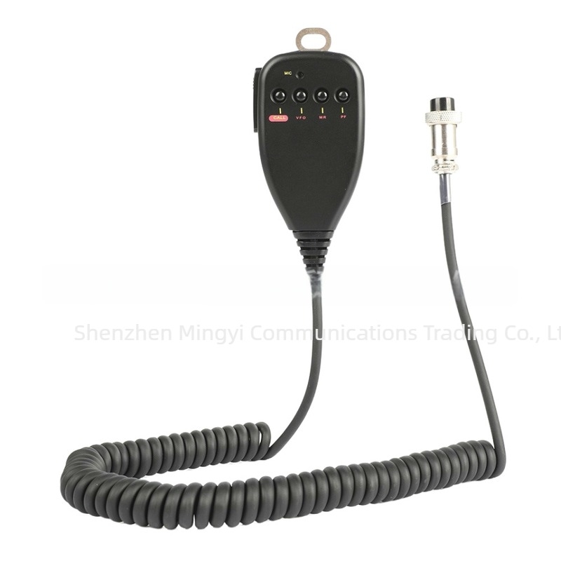 Kenwood TM-241/261/461 kompatibilis kézibeszélő mikrofon, kábelrel, 8‑pin kristály csatlakozó, akkumulátor nélkül, ütésálló