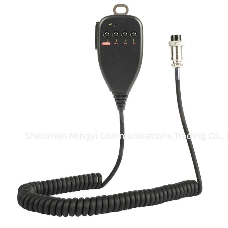 Kenwood TM-241/261/461 kompatibilis kézibeszélő mikrofon, kábelrel, 8‑pin kristály csatlakozó, akkumulátor nélkül, ütésálló