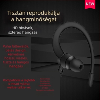 Baofeng 995 fejhallgató K-head kézi walkie-talkie-hoz, impedancia 0,5 Ω