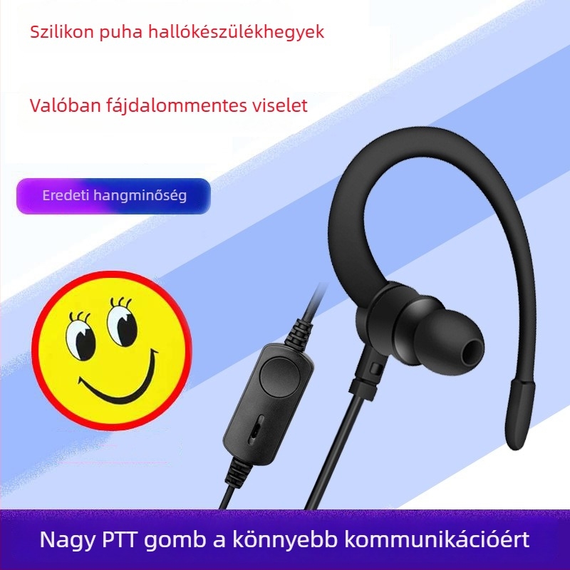 Baofeng 995 fejhallgató K-head kézi walkie-talkie-hoz, impedancia 0,5 Ω