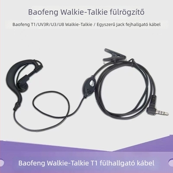 Baofeng T1 Walkie-Talkie fejhallgató, mini belső fülhallgató, vezetékes, interferencia elleni, hatótáv 3–5 km