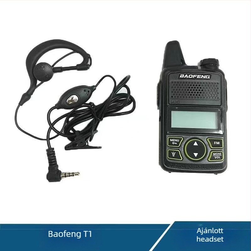 Baofeng T1 Walkie-Talkie fejhallgató, mini belső fülhallgató, vezetékes, interferencia elleni, hatótáv 3–5 km