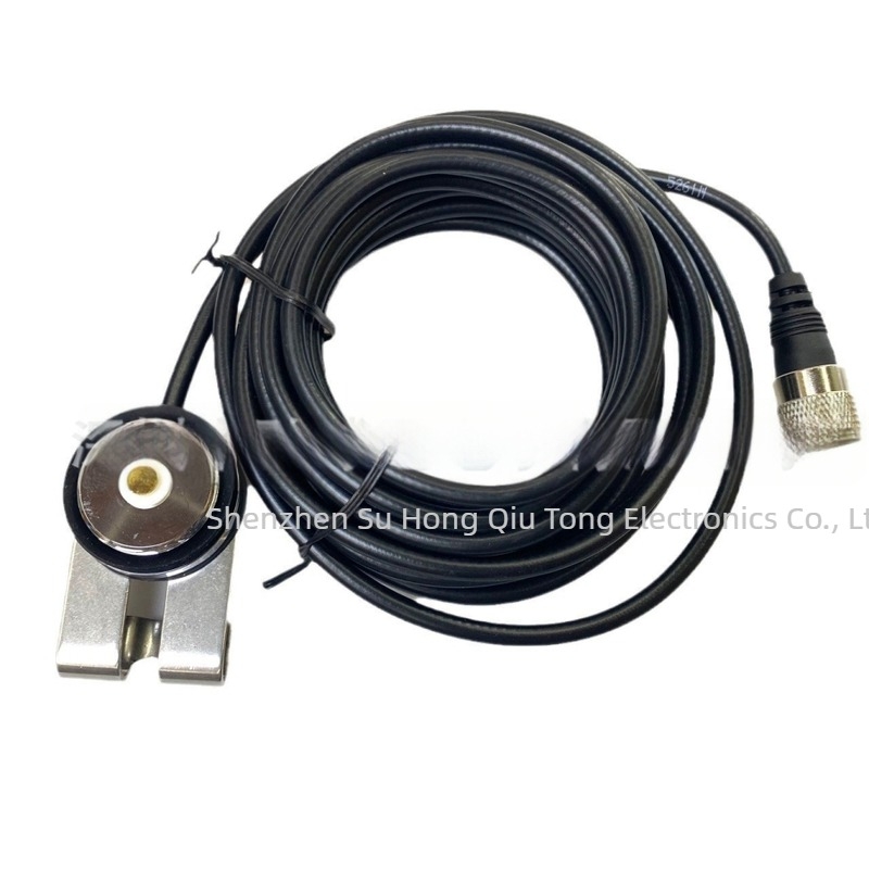 NMO alapú antenna szerelési klipsz PL259 csatlakozóval és 5 m RG58 kábelp е – anti-interferencia, hatótáv 1,5–3 km