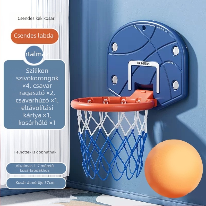 Antelope gyerekeknek szóló csendes kosárpalánk – falra szerelhető, állítható magasságú, beltéri és kültéri használatra