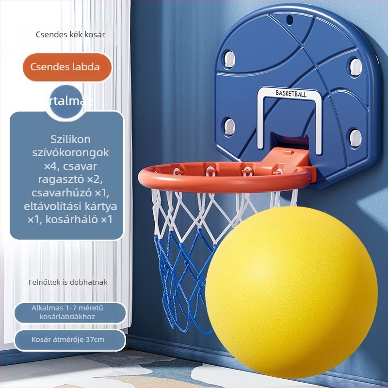 Antelope gyerekeknek szóló csendes kosárpalánk – falra szerelhető, állítható magasságú, beltéri és kültéri használatra