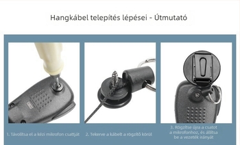 Autó mikrofon tartó behúzható zsinórral, automatikus visszatéréssel, csúszásmentes, modell 8900 (Márka: yintalk; Kompatibilis: 8900)