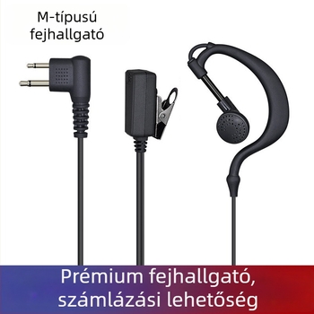 Guotong M-head fejhallgató Hytera és Motorola modellekhez 318, 418, A8, C1200; kábelhossz 1 m; típus kártya behelyezése nélkül