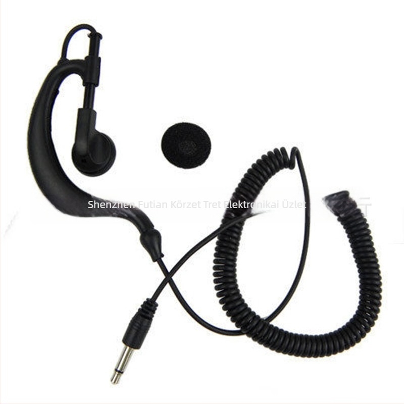 3,5 mm-es mono headset fülhorgos kialítás walkie-talkie-hez, anti-interferencia, hatótávolság 1,5–3 km, akkumulátor nélkül