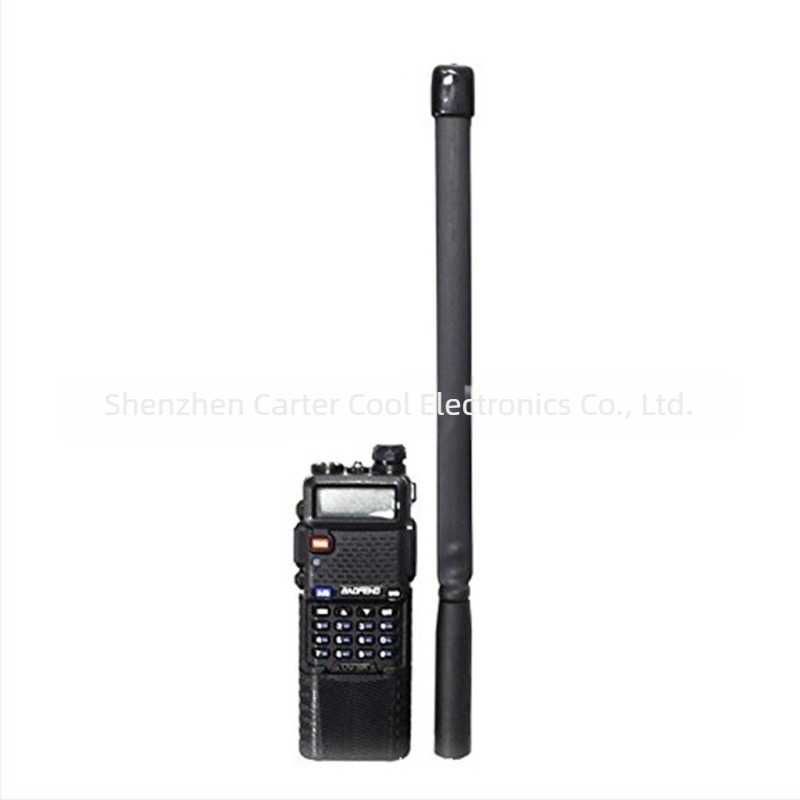 Baofeng UV-5R/82 888S kompatibilis UV kétsávos hajlékony CS taktikai antenna, SMA-F csatlakozó, hossz 33 cm