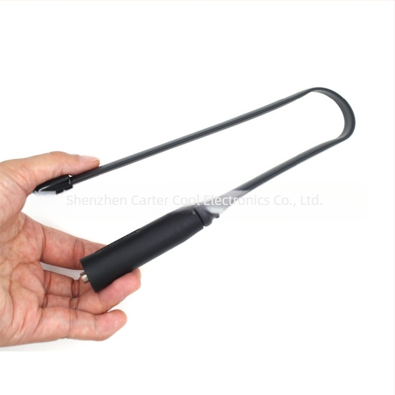 Baofeng UV-5R/82 888S kompatibilis UV kétsávos hajlékony CS taktikai antenna, SMA-F csatlakozó, hossz 33 cm