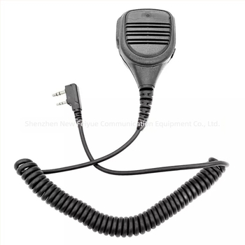 K-fejű vállmikrofon walkie-talkie-hoz — kompatibil Baofeng 5R, 888S, Quansheng K5/K6, TYT; ütésálló; hatótáv 1,5–3 km; akkumulátor nélkül