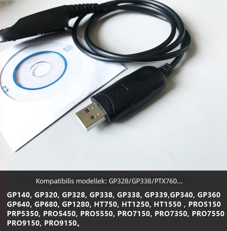 Baofeng GP328 Adatprogramozó kábel GP328/GP338/PTX760 Motorkerékpár Interkomhoz