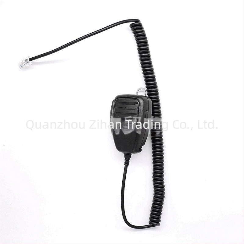 Autóba szerelt walkie-talkie mikrofon Crystal fej IC220H – kézi mikrofon, 5–10 km hatótáv, elem nélküli, porálló