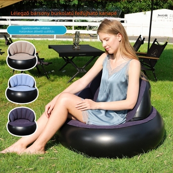 Felfújható gömb alakú kanapé, egyszemélyes bean bag, összecsukható és hordozható
