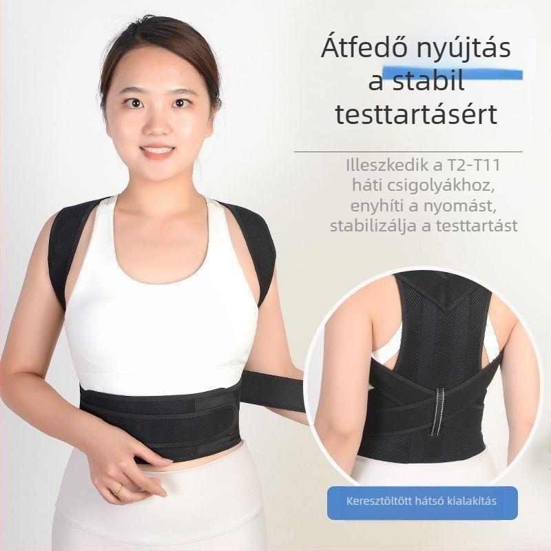 Testtartás-korrigáló öv, gerinc-támogató korzet, állítható háti korrekciós öv