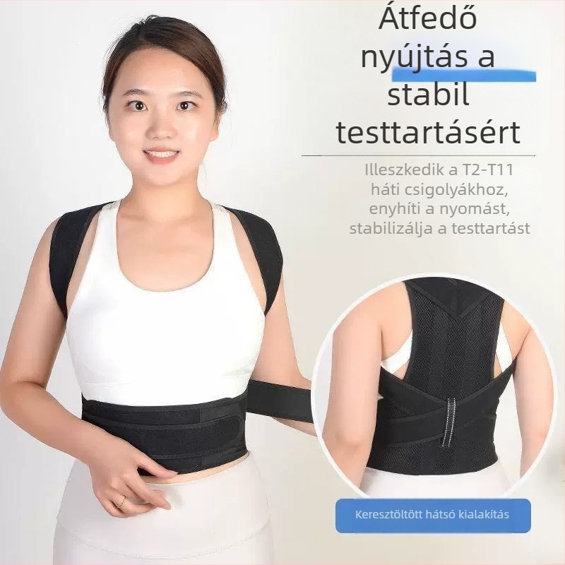 Testtartás-korrigáló öv, gerinc-támogató korzet, állítható háti korrekciós öv