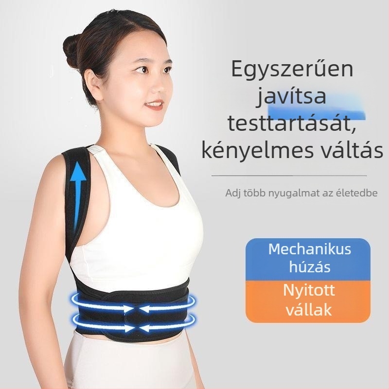 Testtartás-korrigáló öv, gerinc-támogató korzet, állítható háti korrekciós öv
