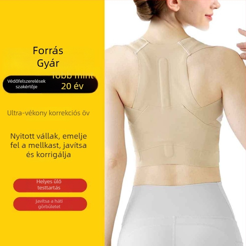 Ultra vékony láthatatlan tartásjavító öv - Weilong, hátsó támasz, Anyag: TPU 1.5 + 40D dupla oldalas nylon spandex Lycra, Modell: T-191A, 12 hónap garancia