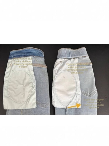Magas derekú egyenes szárú farmernadrág, retro stílus, denim, 80–90% pamut