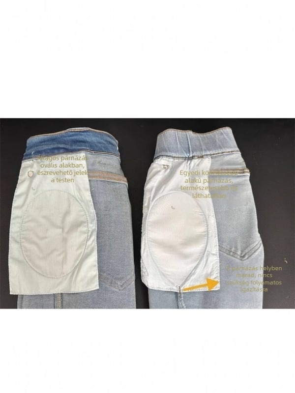 Magas derekú egyenes szárú farmernadrág, retro stílus, denim, 80–90% pamut