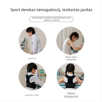 Háttartó korrekciós öv gyermekek és serdülők számára, légáteresztő támogatás a hátnak, a felsőtestnek és a vállaknak — Márka PDS, Modell YF-JZ060