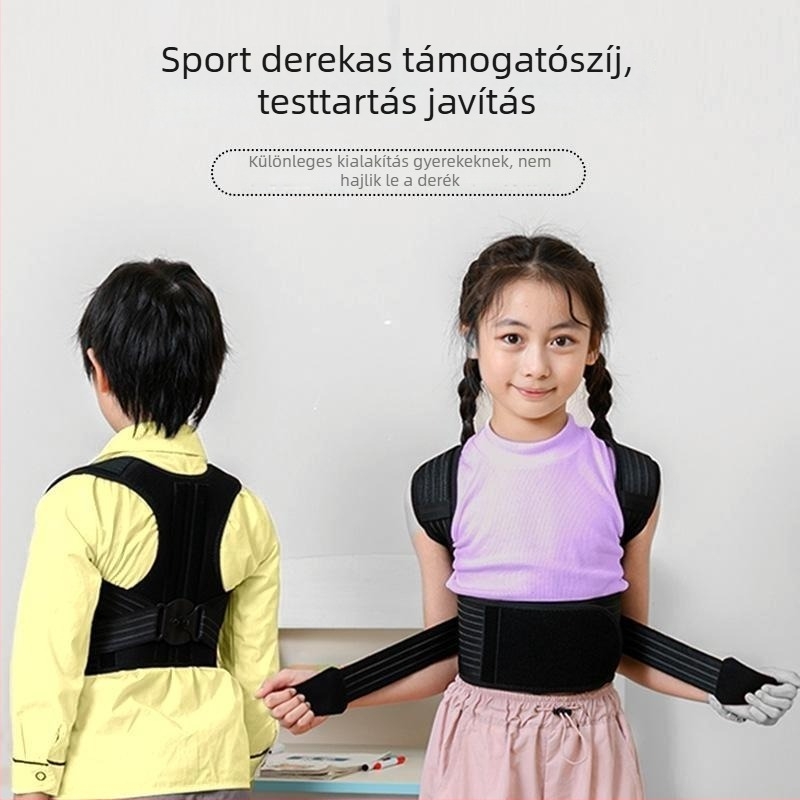 Háttartó korrekciós öv gyermekek és serdülők számára, légáteresztő támogatás a hátnak, a felsőtestnek és a vállaknak — Márka PDS, Modell YF-JZ060