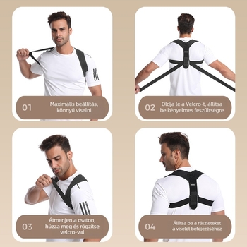 AOLIKES Testtartás-korrektor HB-3108, nylon, hátsó öv