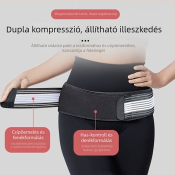 Szülés utáni medencei korrekciós öv légáteresztő anyagból a szeméremcsont szétválásának támogatására és a medence előre dőlésének segítésére