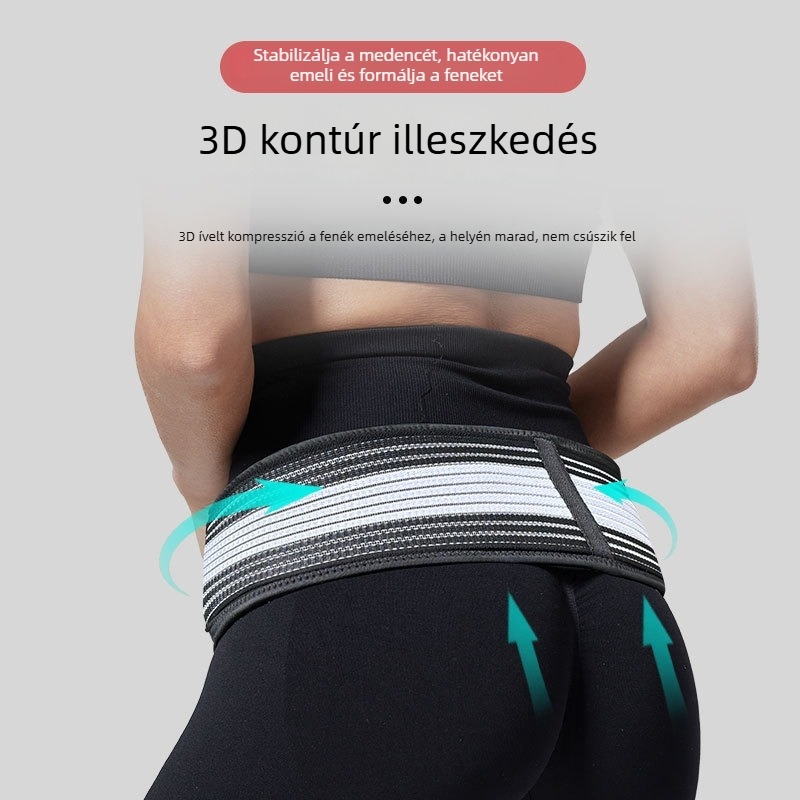 Szülés utáni medencei korrekciós öv légáteresztő anyagból a szeméremcsont szétválásának támogatására és a medence előre dőlésének segítésére