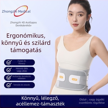 Ágyéki támasztó öv, ortopédiai támogatás, lélegző, poliészter rostból, felnőtteknek, jóga (Poliészter • Felnőttek • Jóga)