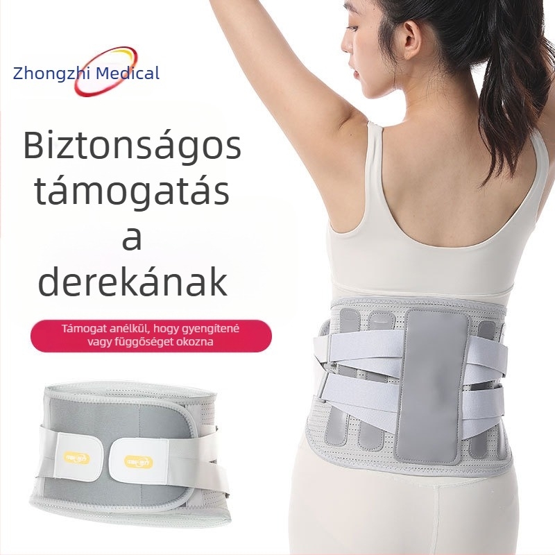 Ágyéki támasztó öv, ortopédiai támogatás, lélegző, poliészter rostból, felnőtteknek, jóga (Poliészter • Felnőttek • Jóga)