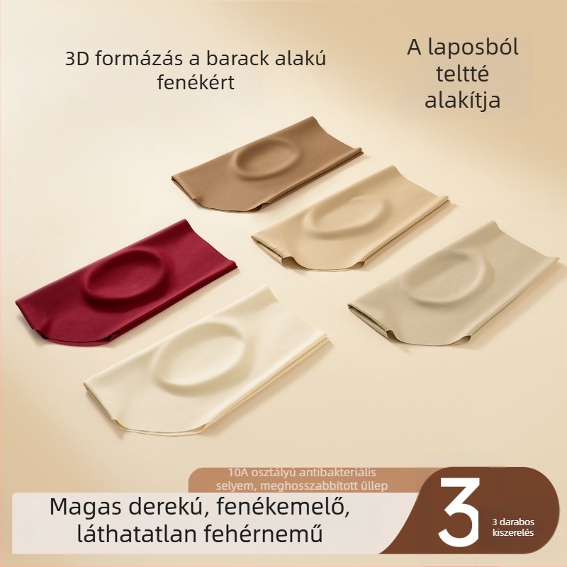 Vörös, varrás nélküli női alsó, magas derekú, antibakteriális, selyemhatású anyagból, az állatövi évre és fiatal ara számára