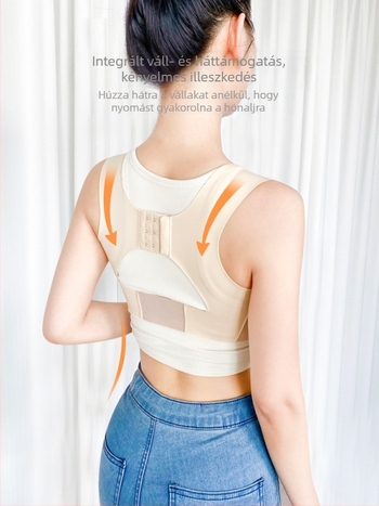 Válltartás-korrigáló pánt - nem-ortopédiai, láthatatlan hátsó támogatás felnőtt nőknek, anyag: nejlon és spandex, jóga/edzés