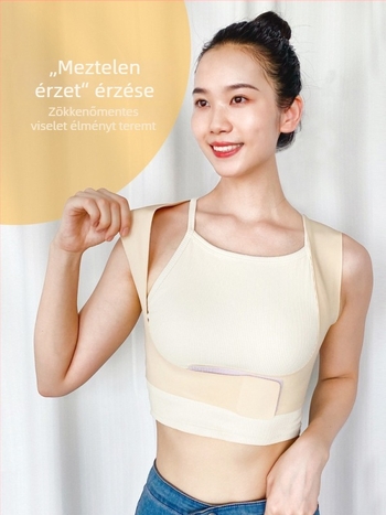 Válltartás-korrigáló pánt - nem-ortopédiai, láthatatlan hátsó támogatás felnőtt nőknek, anyag: nejlon és spandex, jóga/edzés