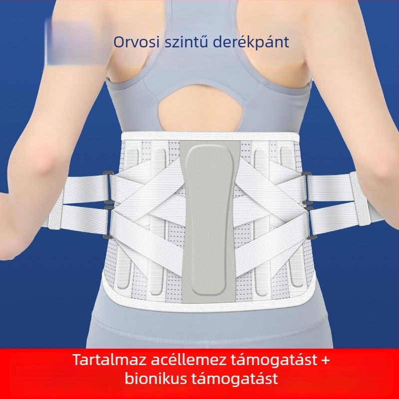 Önmelegítő deréköv acéllemez-támogatással a testtartás javításához, lélegző minden évszakban, spandex anyag