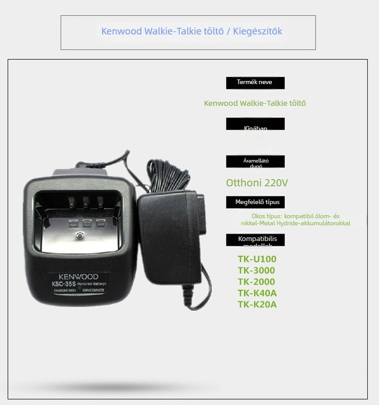 Jianwu KSC-35S Walkie-Talkie okos töltő TK-U100D, U100, TK3000