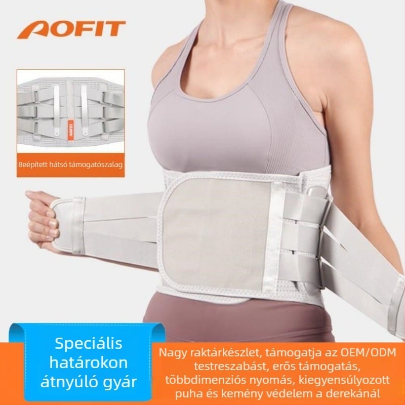 Légáteresztő ágyéki öv acéllemezzel – univerzális deréktámasz, háti korrekció