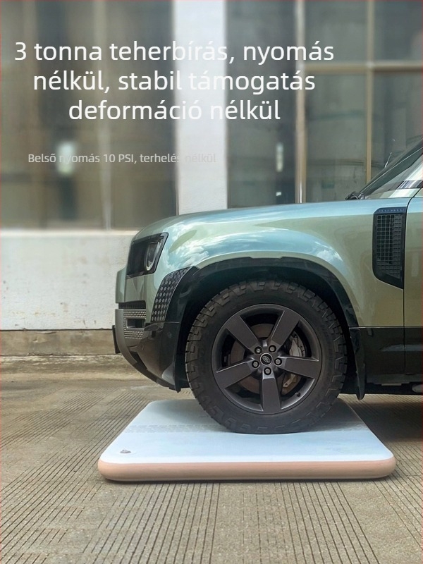 Felfújható kemping matrac, PVC felület, kétszintes kivitel, 3 kg súly, külső elektromos légpumpa